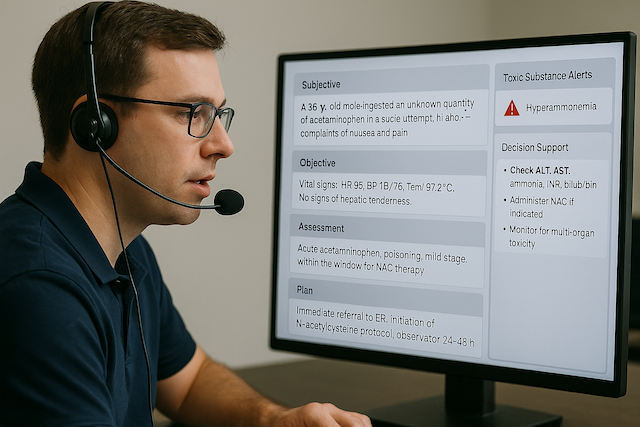 AI for Poison Control: Toxicology Documentation & Speech-to-Text Tools