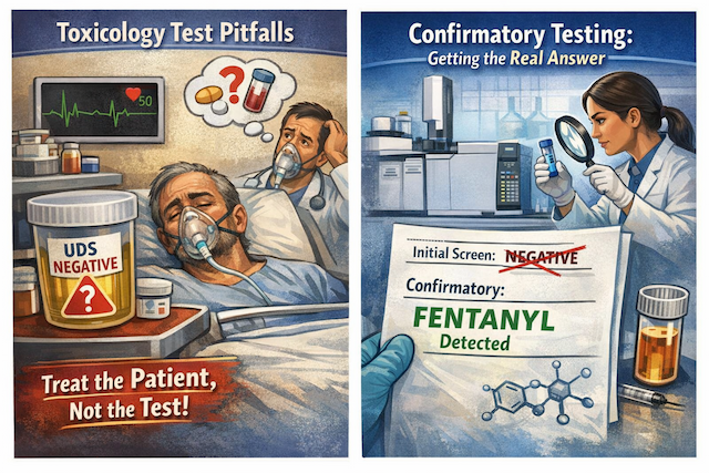 Emergency department patient with opioid toxidrome despite negative urine drug screen, illustrating false-negative immunoassay results and the principle ‘treat the patient, not the test’ in medical toxicology