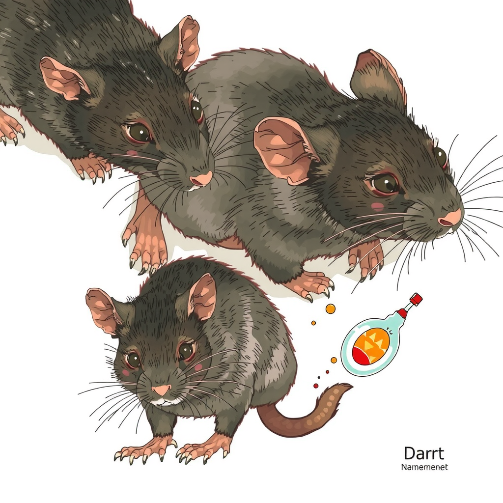 Illustration of rats used in a study on delayed encephalopathy after acute carbon monoxide poisoning (DEACMP). Research explores treatments like short-chain fatty acids (SCFAs) and intermittent theta burst stimulation (iTBS). Read more: https://pubmed.ncbi.nlm.nih.gov/40078293/