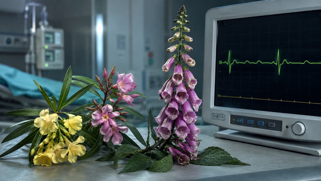 Plant Cardiac Glycoside Poisoning: Oleander, Foxglove, ECG Findings, and Treatment